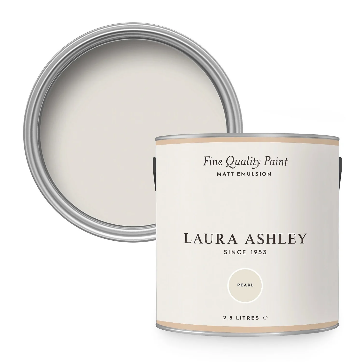 Laura Ashley Matt Emulsion Paint Pearl - 2.5L 1 Laura Ashley Matt Emulsion Paint Pearl - 2.5L