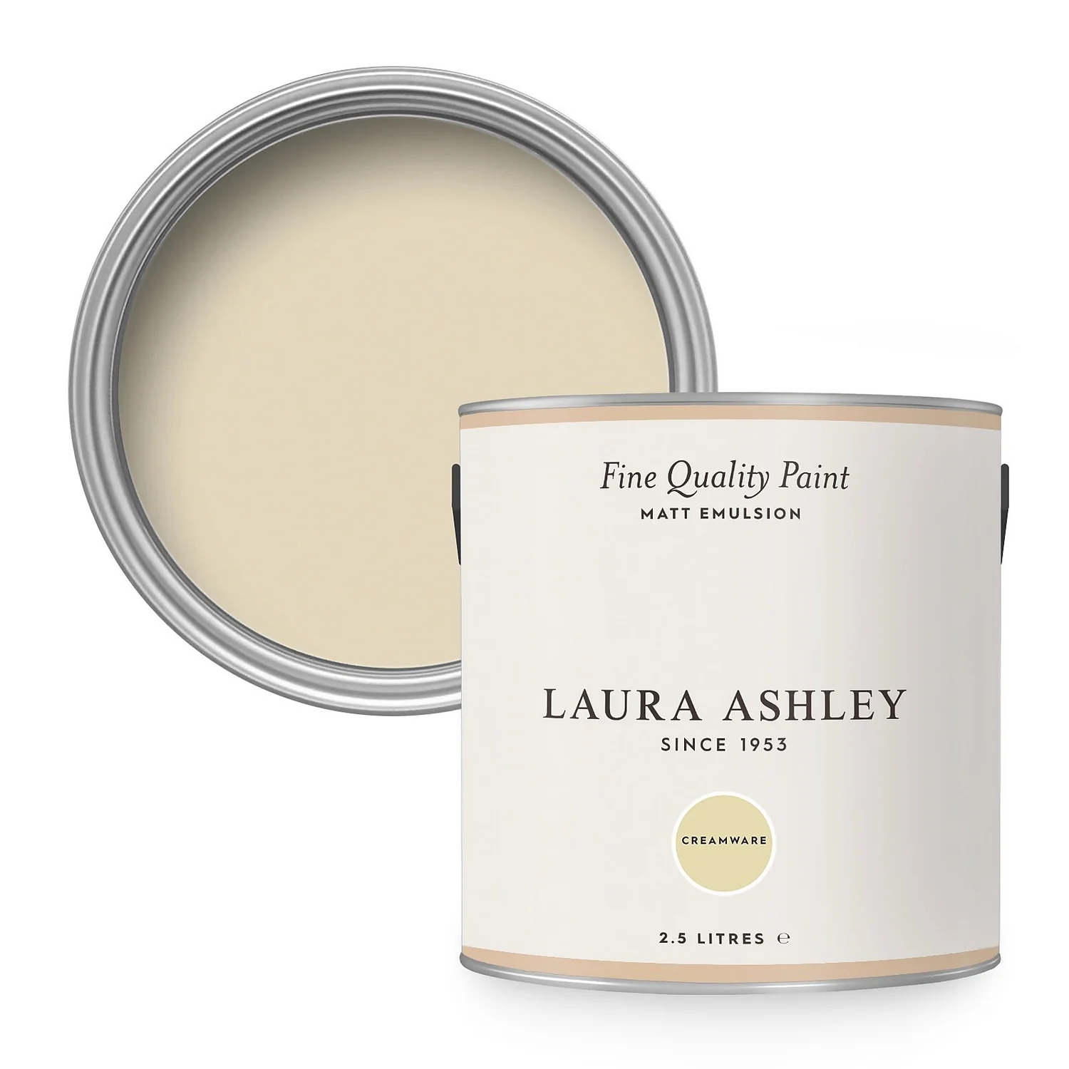 Laura Ashley Matt Emulsion Paint Creamware - 2.5L 1 Laura Ashley Matt Emulsion Paint Creamware - 2.5L