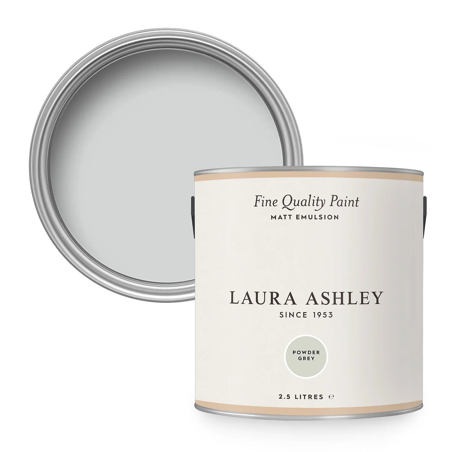 Laura Ashley Matt Emulsion Paint Powder Grey - 2.5L 1 Laura Ashley Matt Emulsion Paint Powder Grey - 2.5L