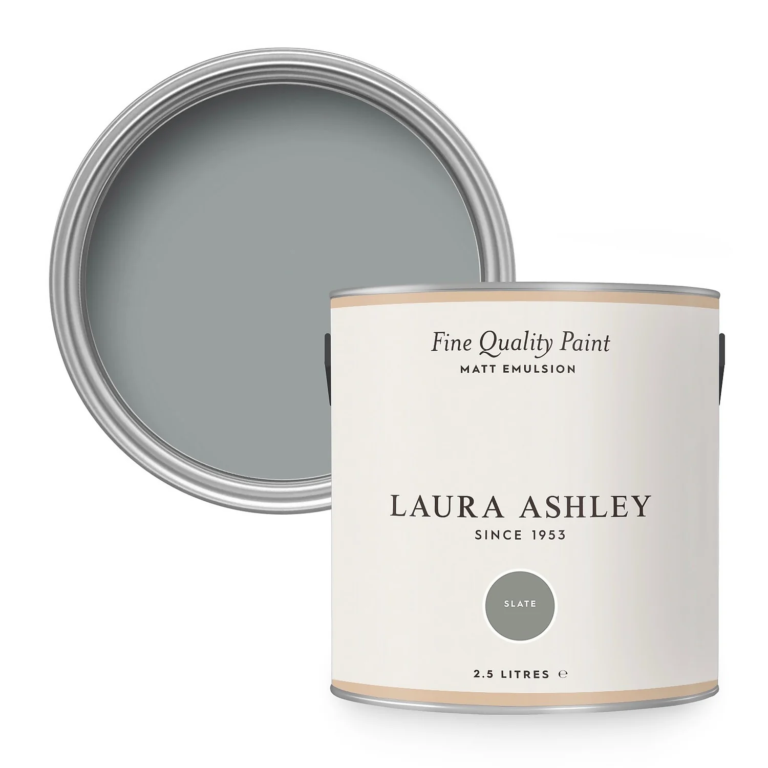 Laura Ashley Matt Emulsion Paint Slate - 2.5L 1 Laura Ashley Matt Emulsion Paint Slate - 2.5L