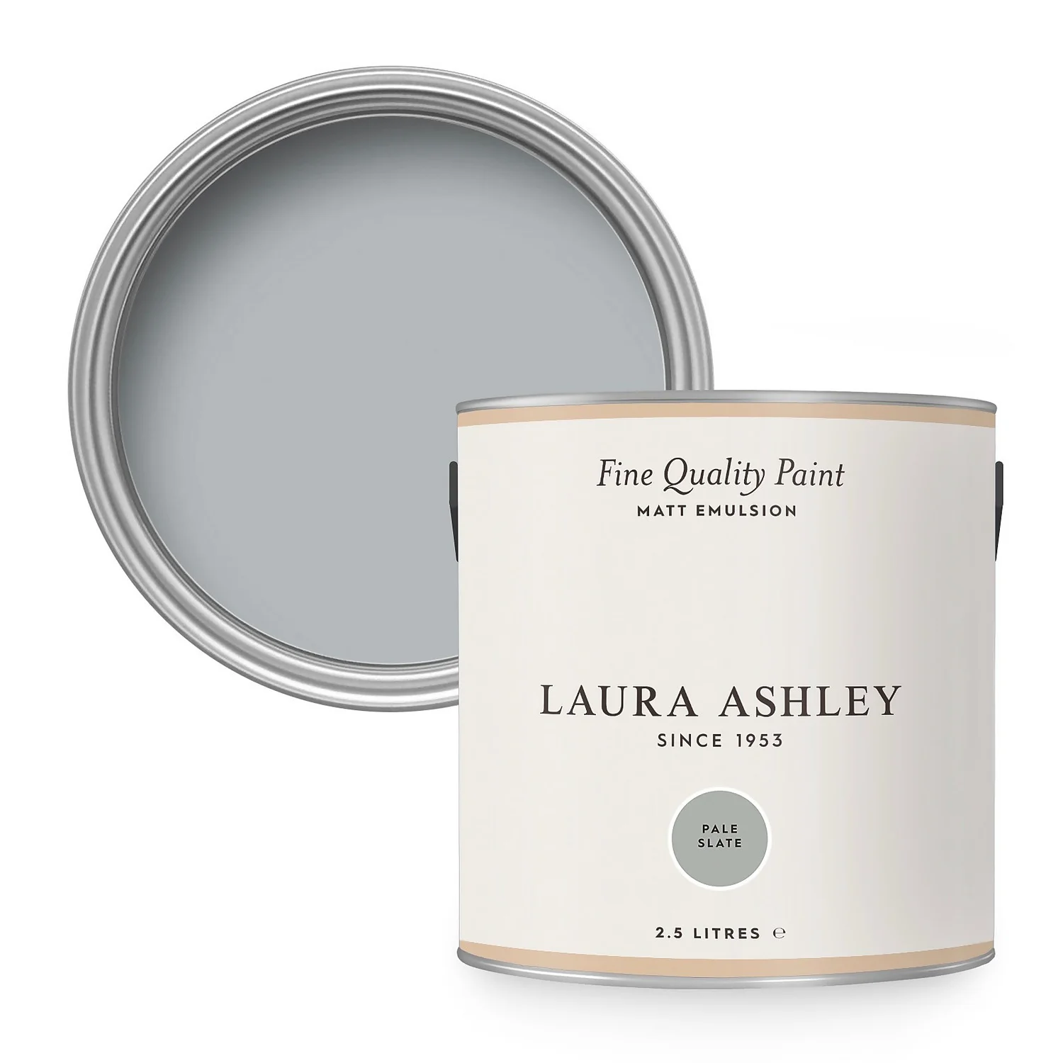 Laura Ashley Matt Emulsion Paint Pale Slate - 2.5L 1 Laura Ashley Matt Emulsion Paint Pale Slate - 2.5L