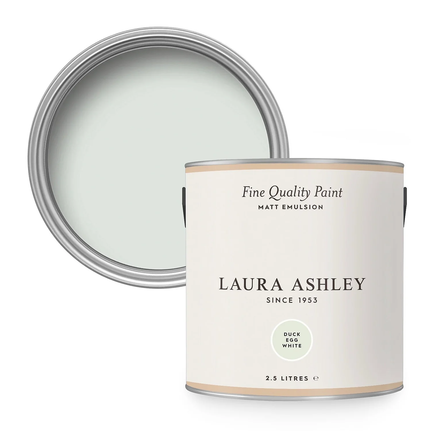 Laura Ashley Matt Emulsion Paint Duck Egg White - 2.5L 1 Laura Ashley Matt Emulsion Paint Duck Egg White - 2.5L