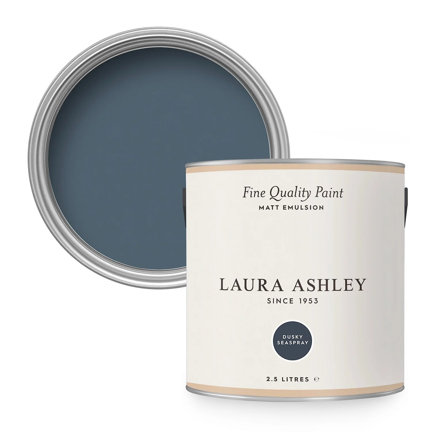 Laura Ashley Matt Emulsion Paint Dusky Seaspray - 2.5L 1 Laura Ashley Matt Emulsion Paint Dusky Seaspray - 2.5L