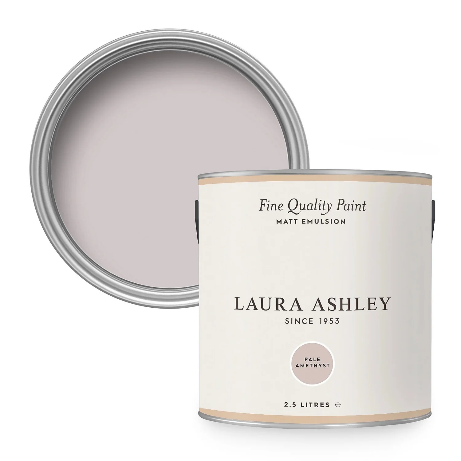 Laura Ashley Matt Emulsion Paint Pale Amethyst - 2.5L 1 Laura Ashley Matt Emulsion Paint Pale Amethyst - 2.5L