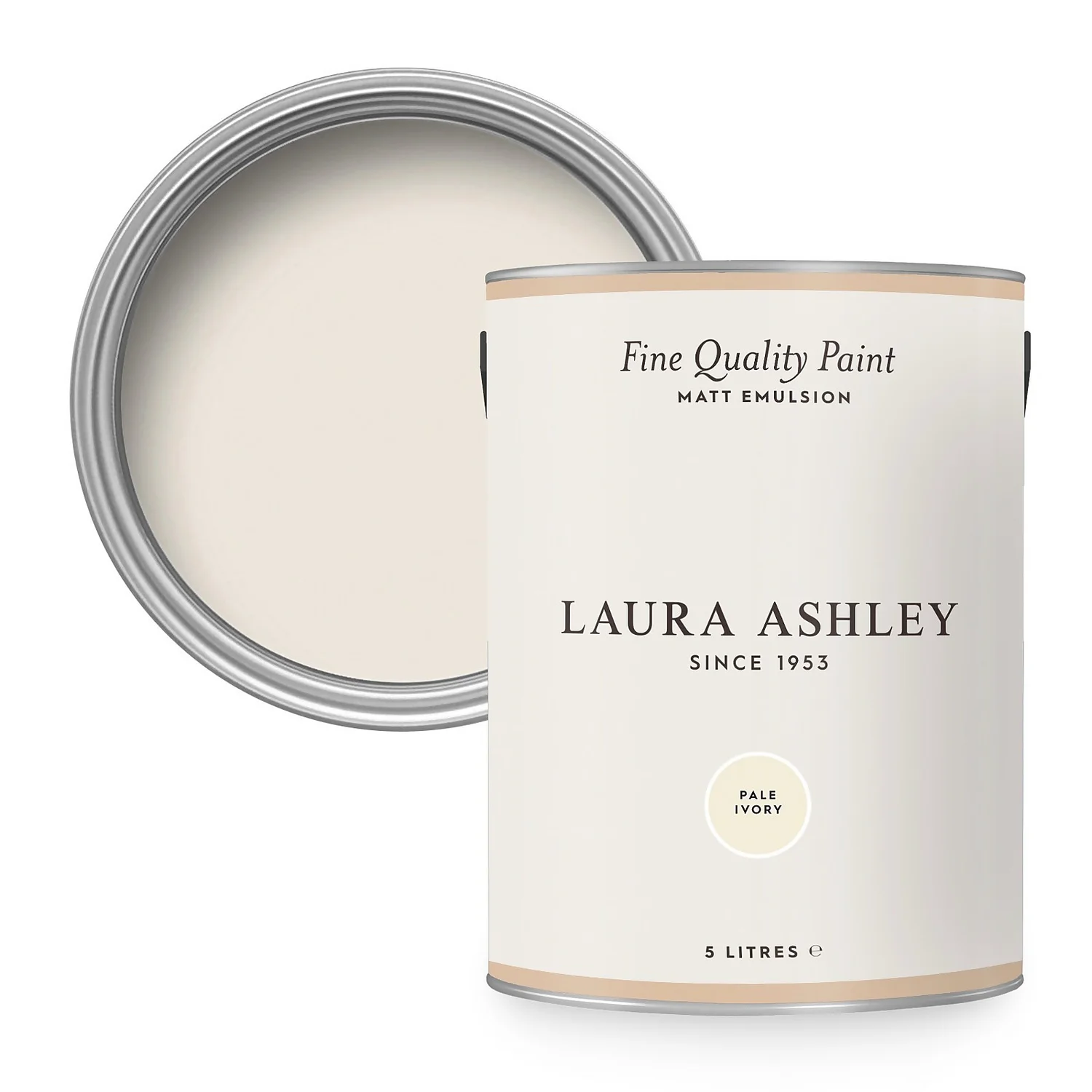 Laura Ashley Matt Emulsion Paint Pale Ivory - 5L 1 Laura Ashley Matt Emulsion Paint Pale Ivory - 5L