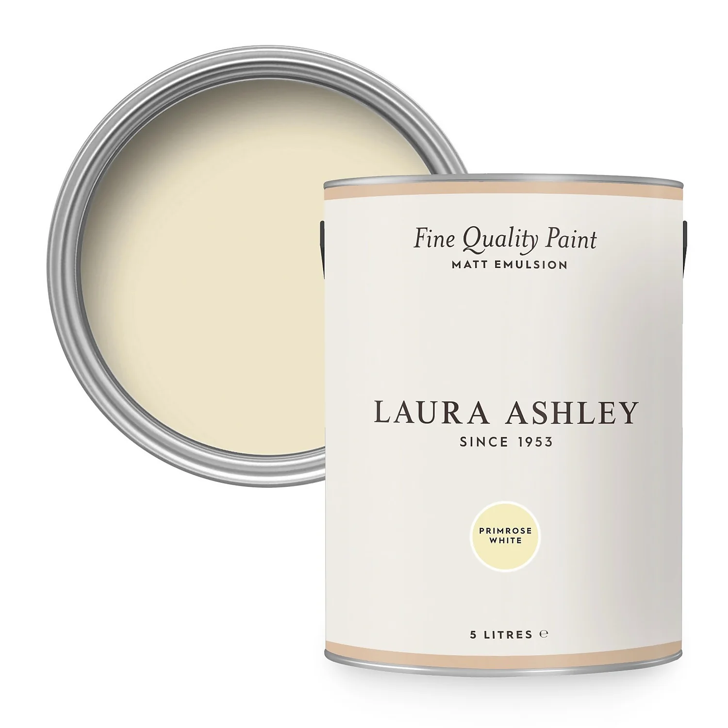 Laura Ashley Matt Emulsion Paint Primrose White - 5L 1 Laura Ashley Matt Emulsion Paint Primrose White - 5L