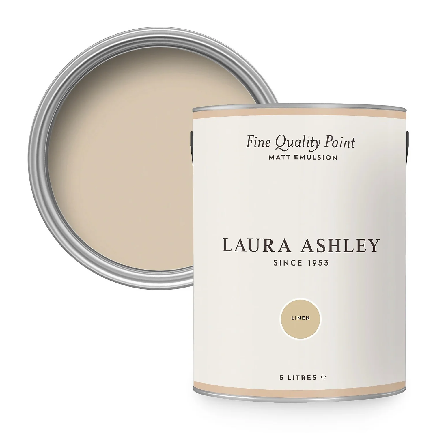 Laura Ashley Matt Emulsion Paint Linen - 5L 1 Laura Ashley Matt Emulsion Paint Linen - 5L