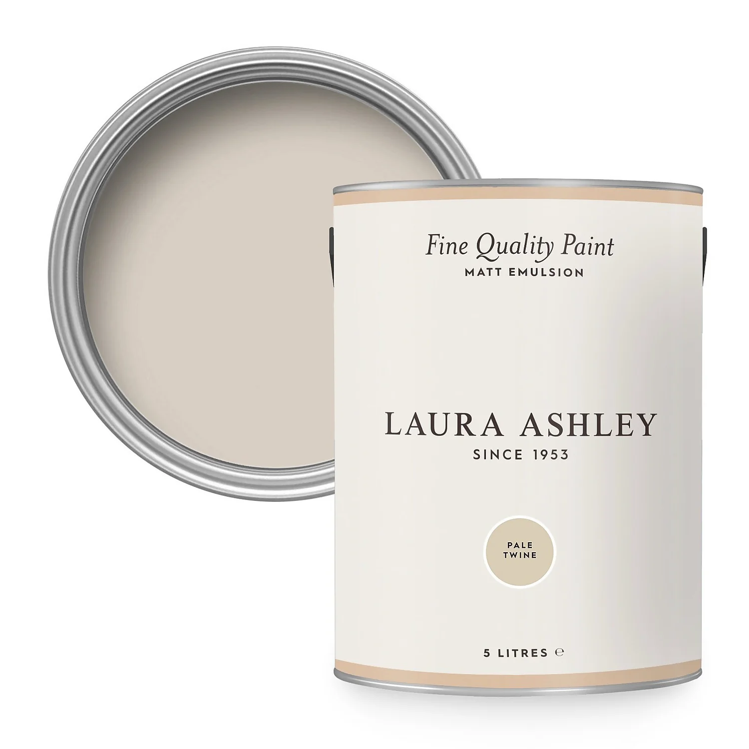 Laura Ashley Matt Emulsion Paint Pale Twine - 5L 1 Laura Ashley Matt Emulsion Paint Pale Twine - 5L