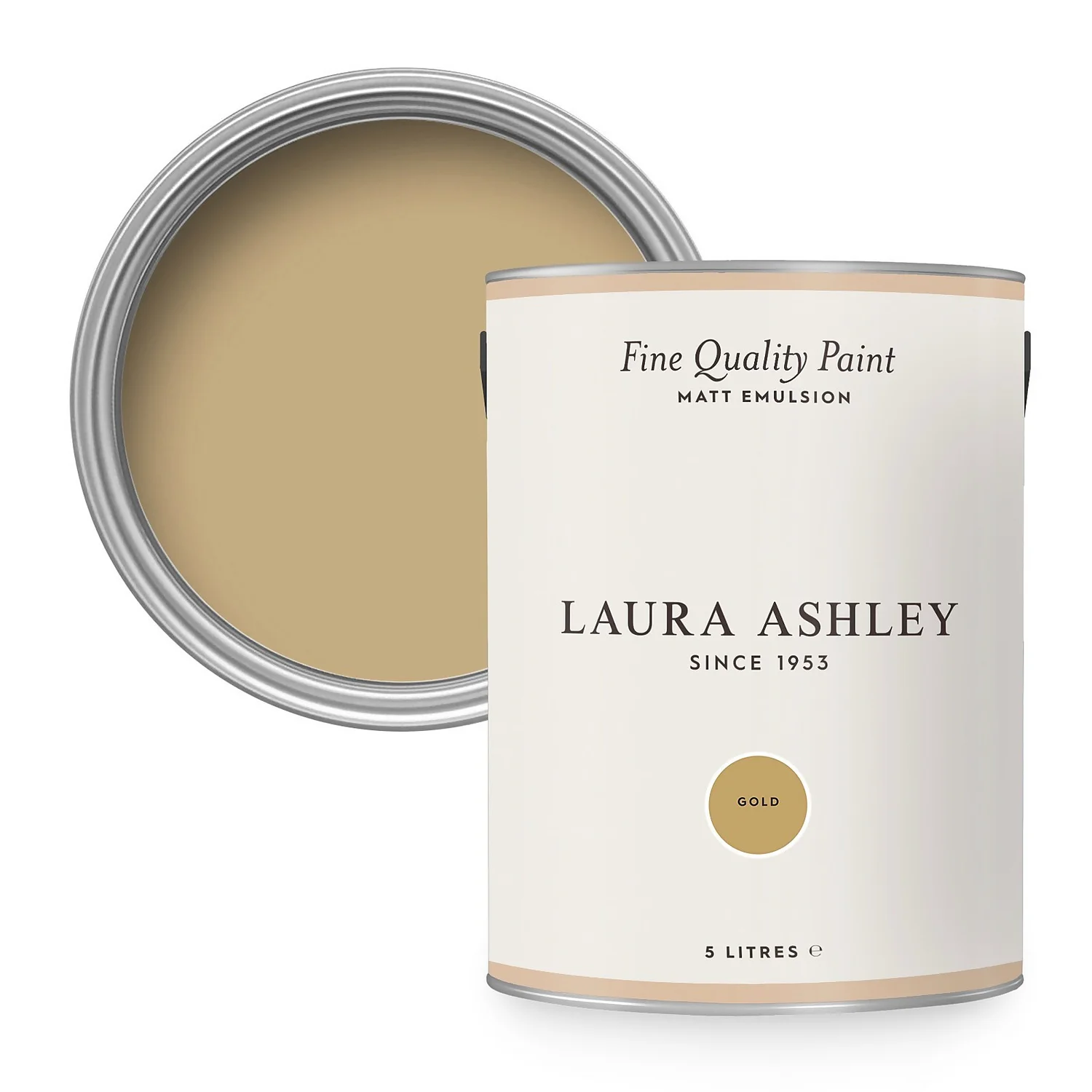 Laura Ashley Matt Emulsion Paint Gold - 5L 1 Laura Ashley Matt Emulsion Paint Gold - 5L