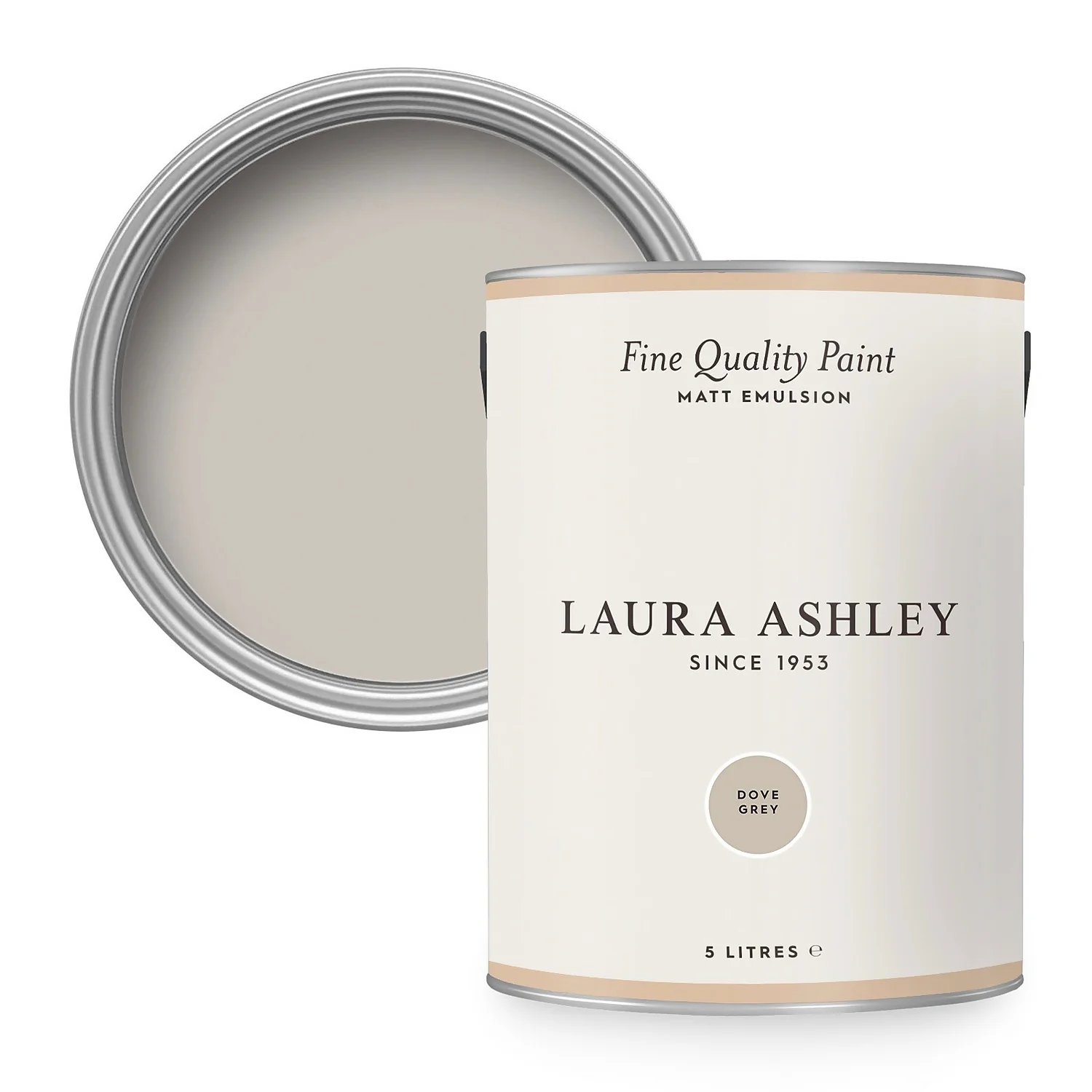 Laura Ashley Matt Emulsion Paint Dove Grey - 5L 1 Laura Ashley Matt Emulsion Paint Dove Grey - 5L