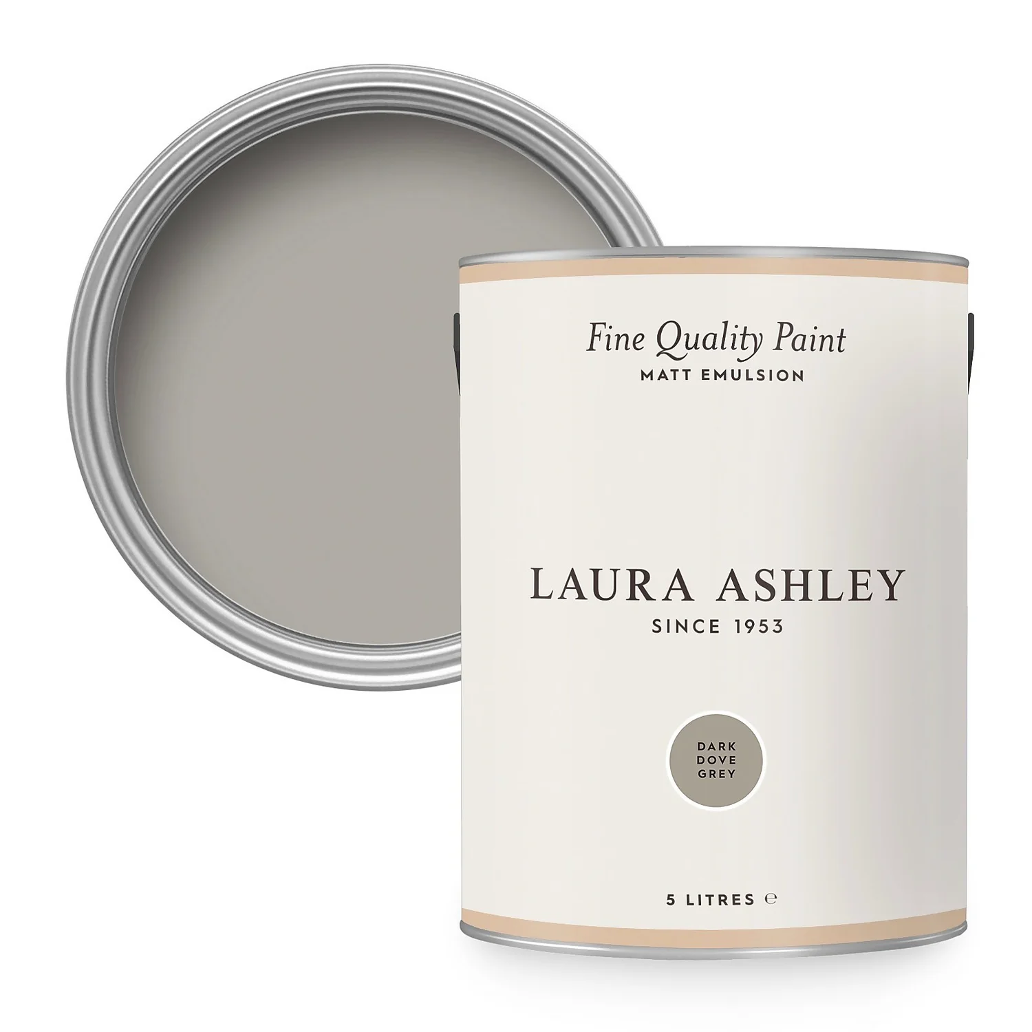 Laura Ashley Matt Emulsion Paint Dark Dove Grey - 5L 1 Laura Ashley Matt Emulsion Paint Dark Dove Grey - 5L