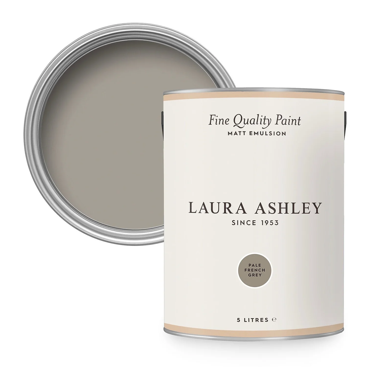 Laura Ashley Matt Emulsion Paint Pale French Grey - 5L 1 Laura Ashley Matt Emulsion Paint Pale French Grey - 5L