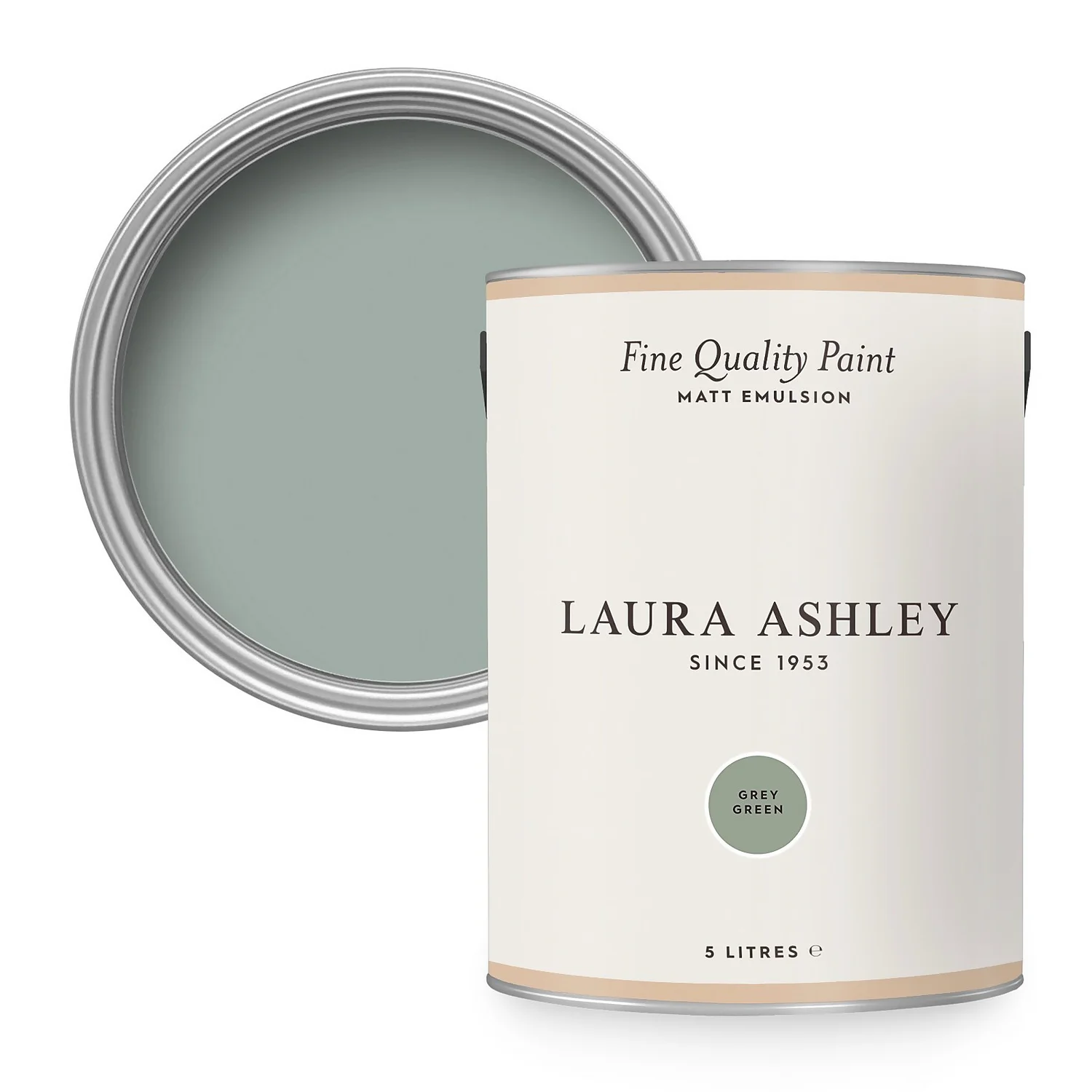 Laura Ashley Matt Emulsion Paint Grey Green - 5L 1 Laura Ashley Matt Emulsion Paint Grey Green - 5L