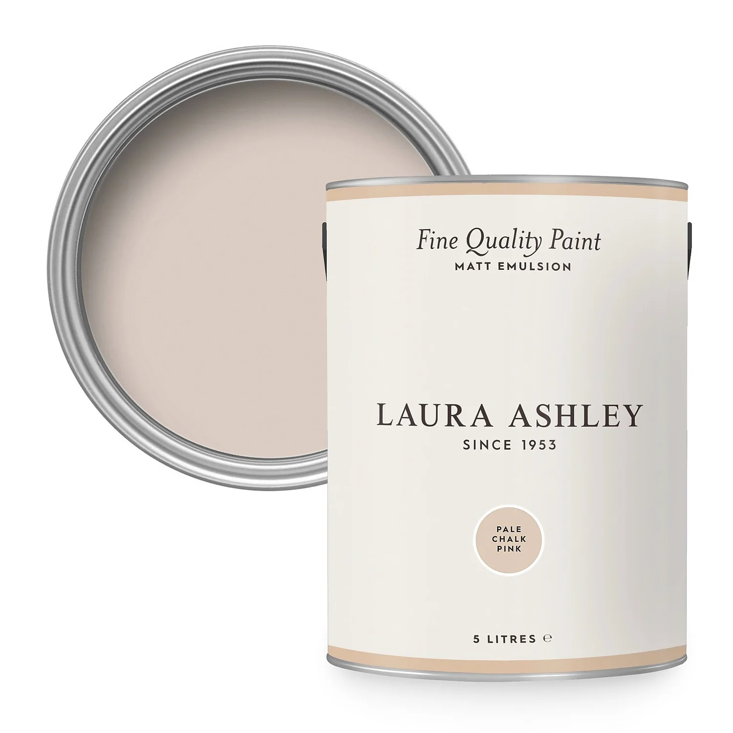 Laura Ashley Matt Emulsion Paint Pale Chalk Pink - 5L 1 Laura Ashley Matt Emulsion Paint Pale Chalk Pink - 5L