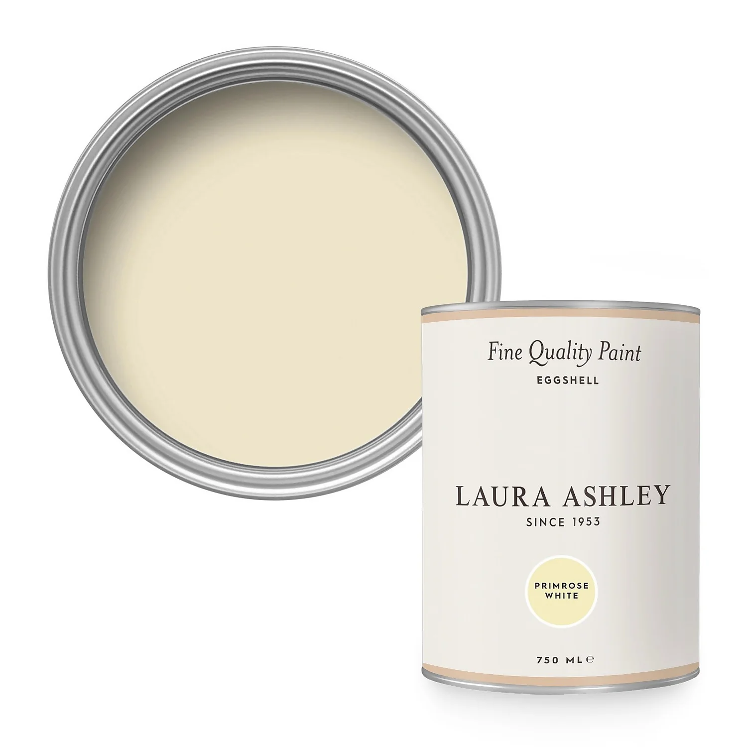 Laura Ashley Eggshell Paint Primrose White - 750ml 1 Laura Ashley Eggshell Paint Primrose White - 750ml