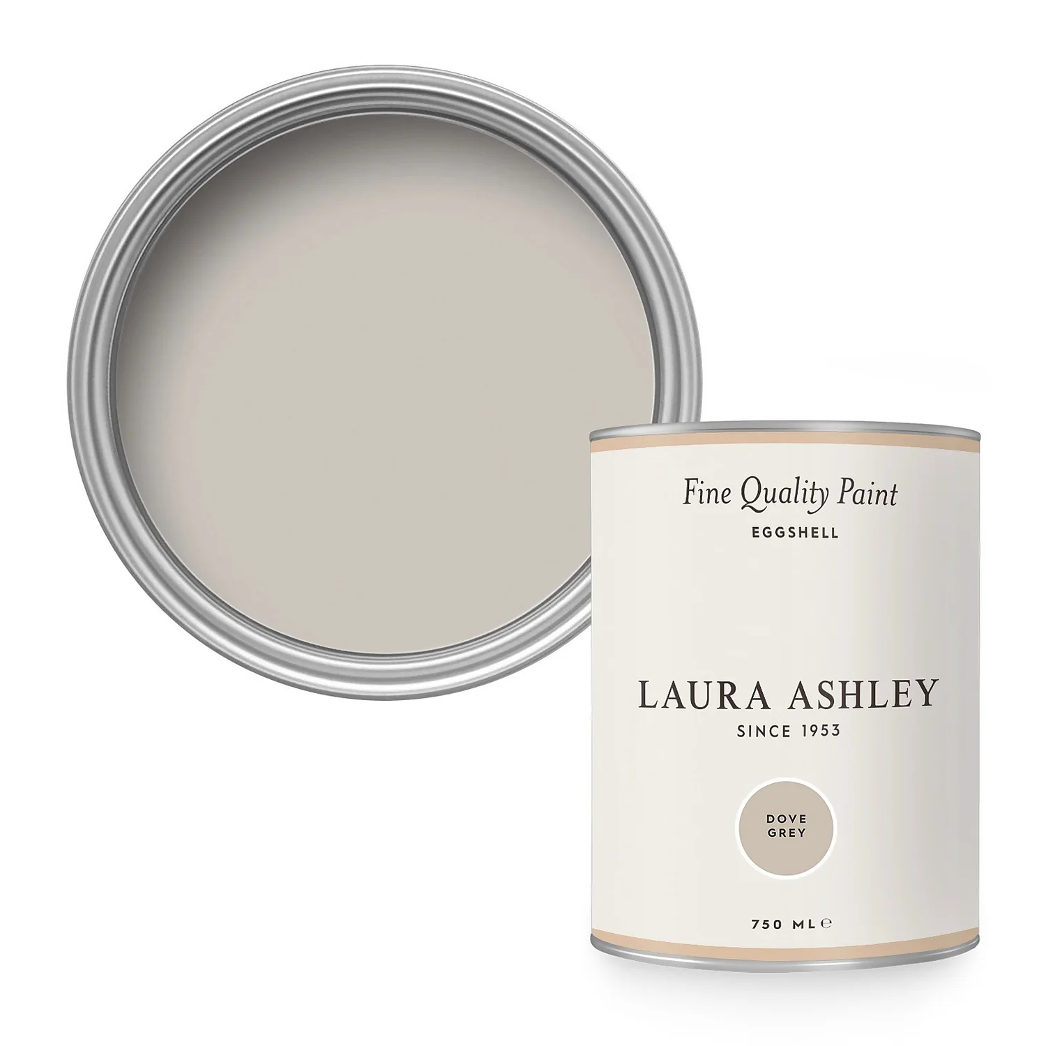 Laura Ashley Eggshell Paint Dove Grey - 750ml 1 Laura Ashley Eggshell Paint Dove Grey - 750ml