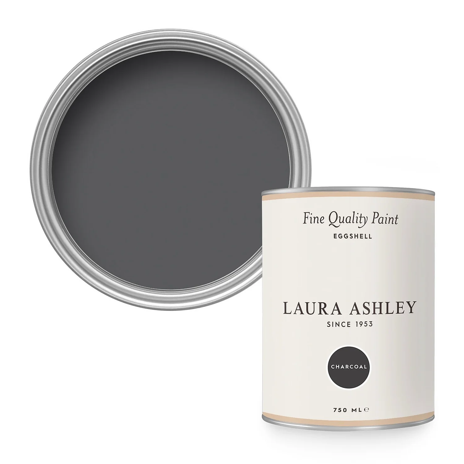 Laura Ashley Eggshell Paint Charcoal - 750ml 1 Laura Ashley Eggshell Paint Charcoal - 750ml