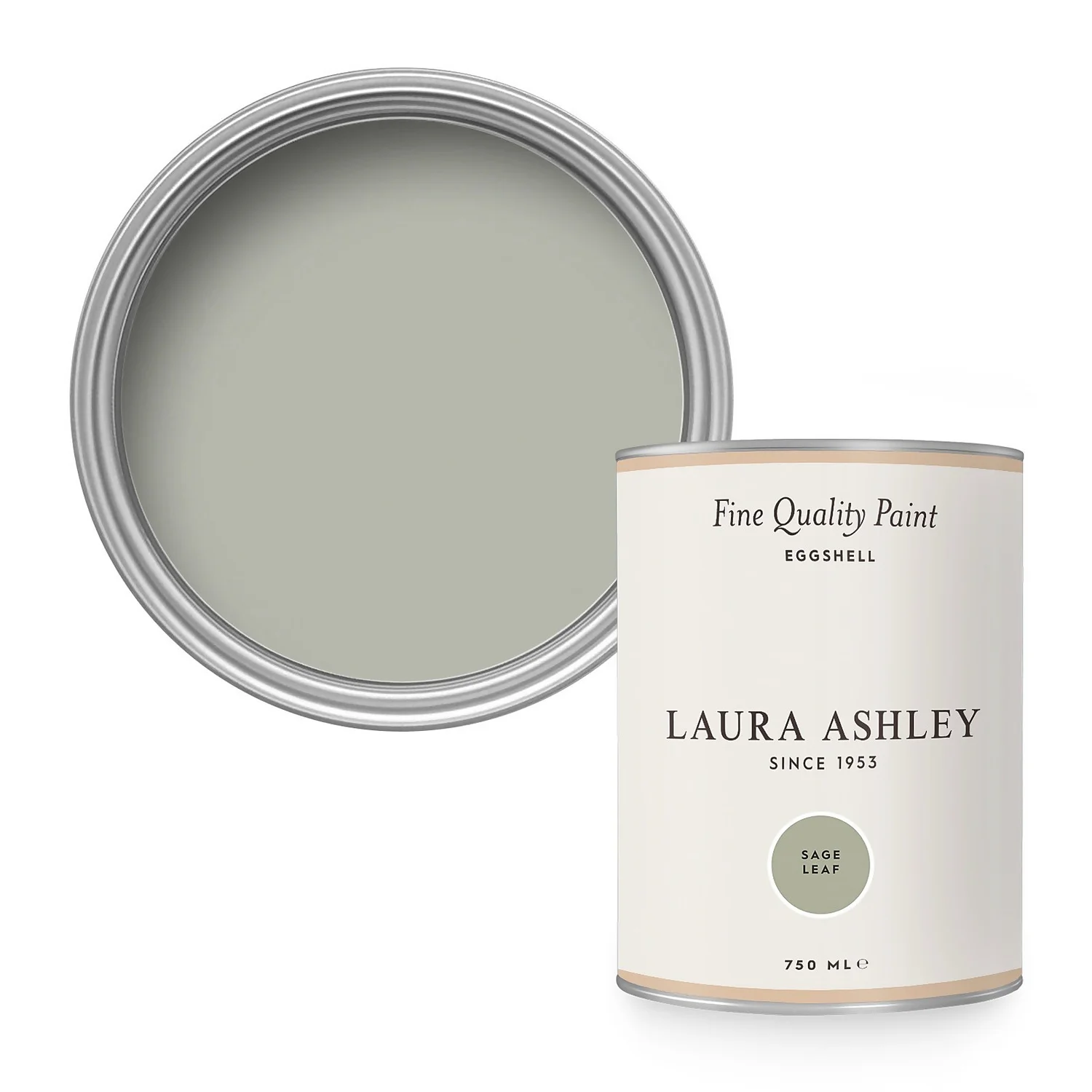 Laura Ashley Eggshell Paint Sage Leaf - 750ml 1 Laura Ashley Eggshell Paint Sage Leaf - 750ml