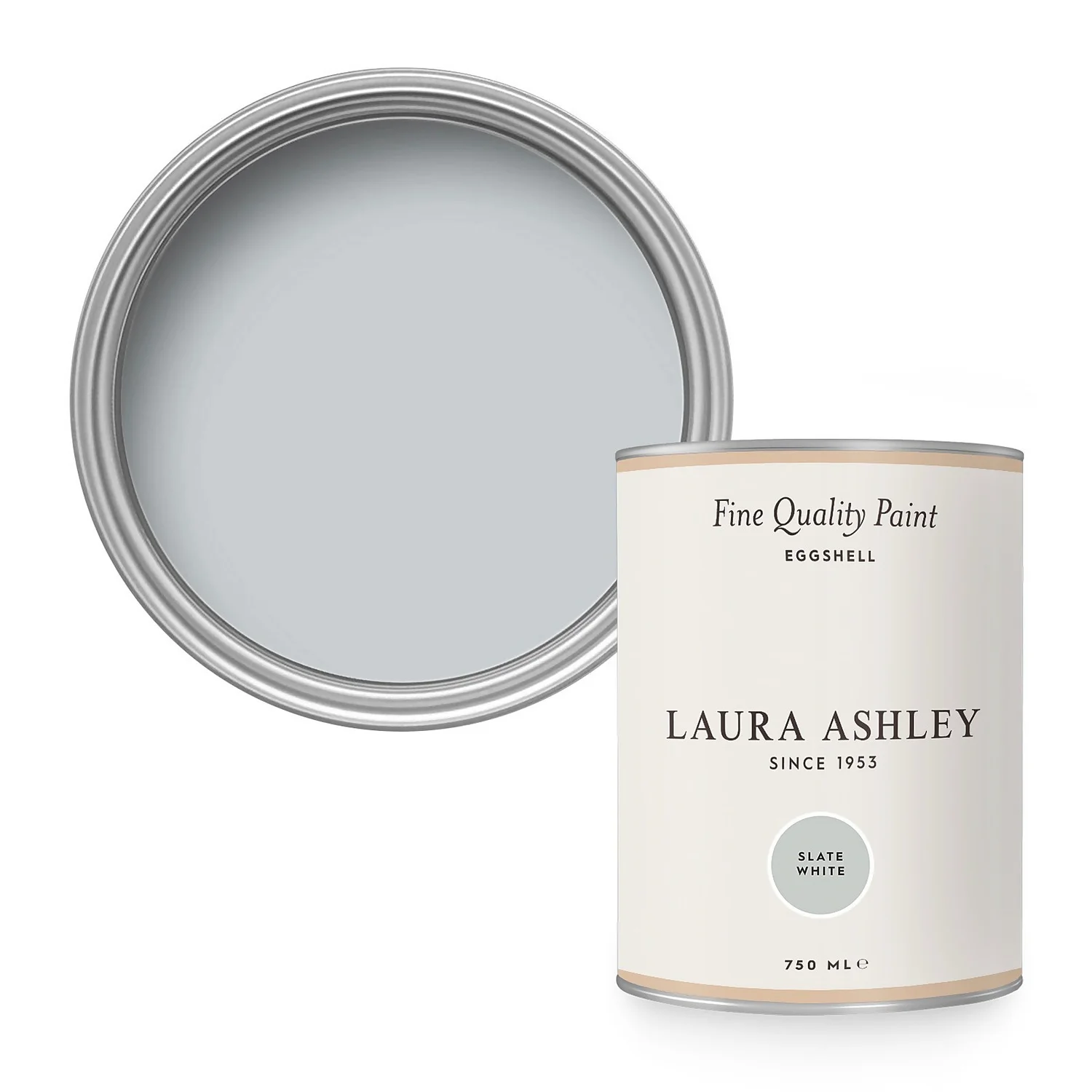 Laura Ashley Eggshell Paint Slate White - 750ml 1 Laura Ashley Eggshell Paint Slate White - 750ml