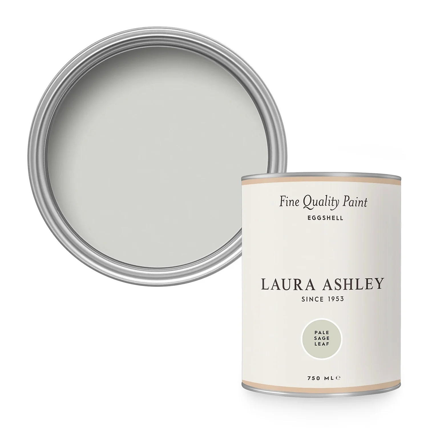 Laura Ashley Eggshell Paint Pale Sage Leaf - 750ml 1 Laura Ashley Eggshell Paint Pale Sage Leaf - 750ml