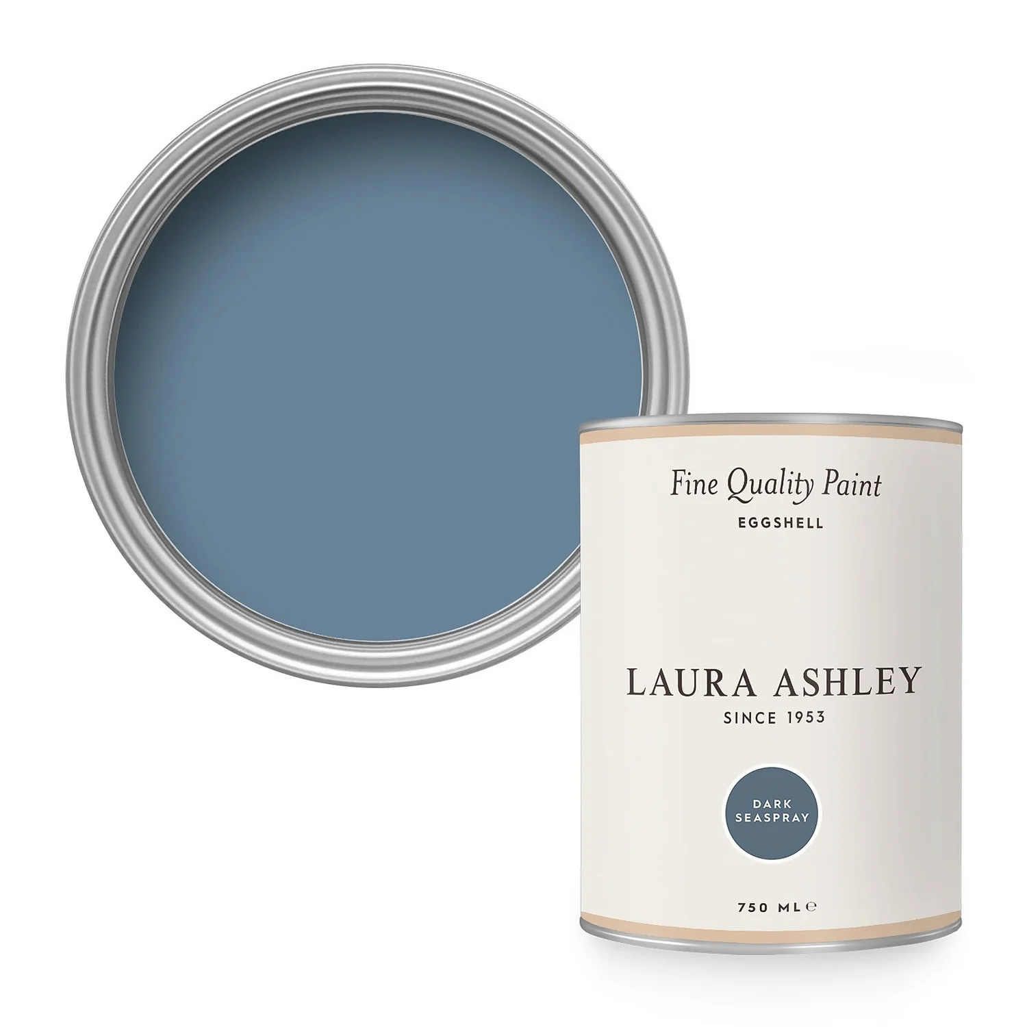 Laura Ashley Eggshell Paint Dark Seaspray - 750ml 1 Laura Ashley Eggshell Paint Dark Seaspray - 750ml