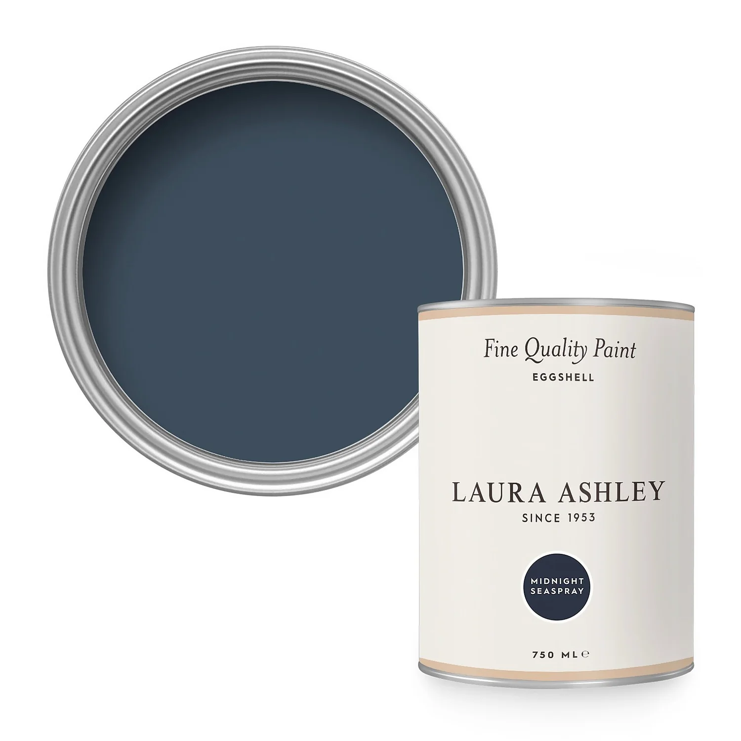 Laura Ashley Eggshell Paint Midnight Seaspray - 750ml 1 Laura Ashley Eggshell Paint Midnight Seaspray - 750ml