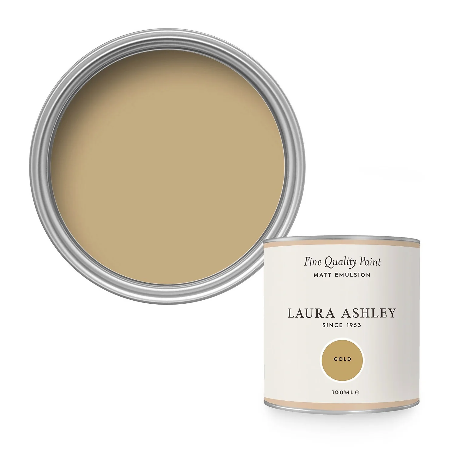Laura Ashley Matt Emulsion Paint Gold Tester 100ml 1 Laura Ashley Matt Emulsion Paint Gold Tester 100ml