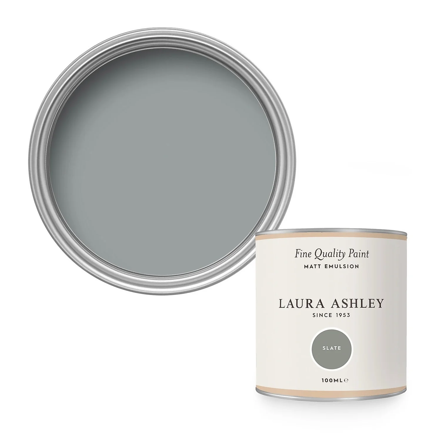 Laura Ashley Matt Emulsion Paint Slate Tester 100ml 1 Laura Ashley Matt Emulsion Paint Slate Tester 100ml
