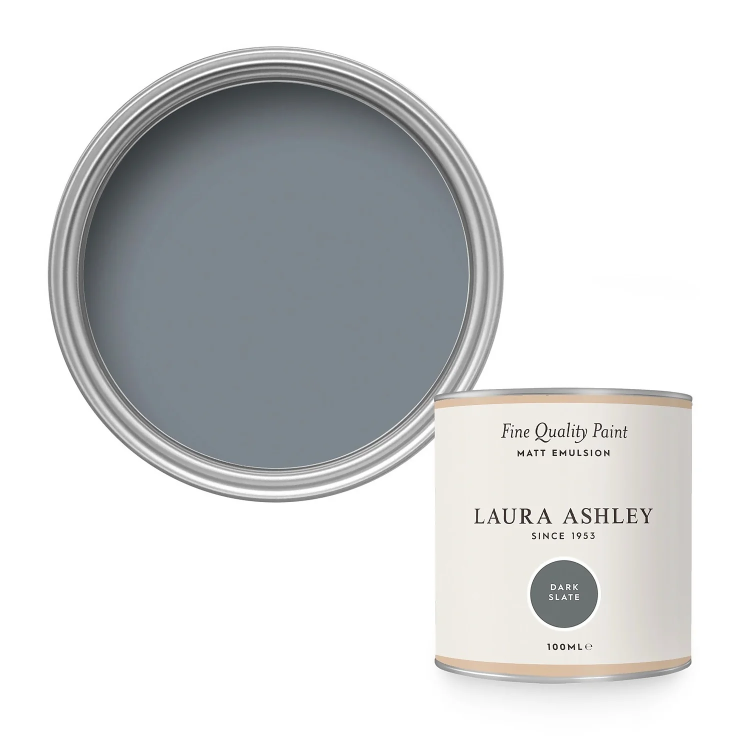 Laura Ashley Matt Emulsion Paint Dark Slate Tester 100ml 1 Laura Ashley Matt Emulsion Paint Dark Slate Tester 100ml