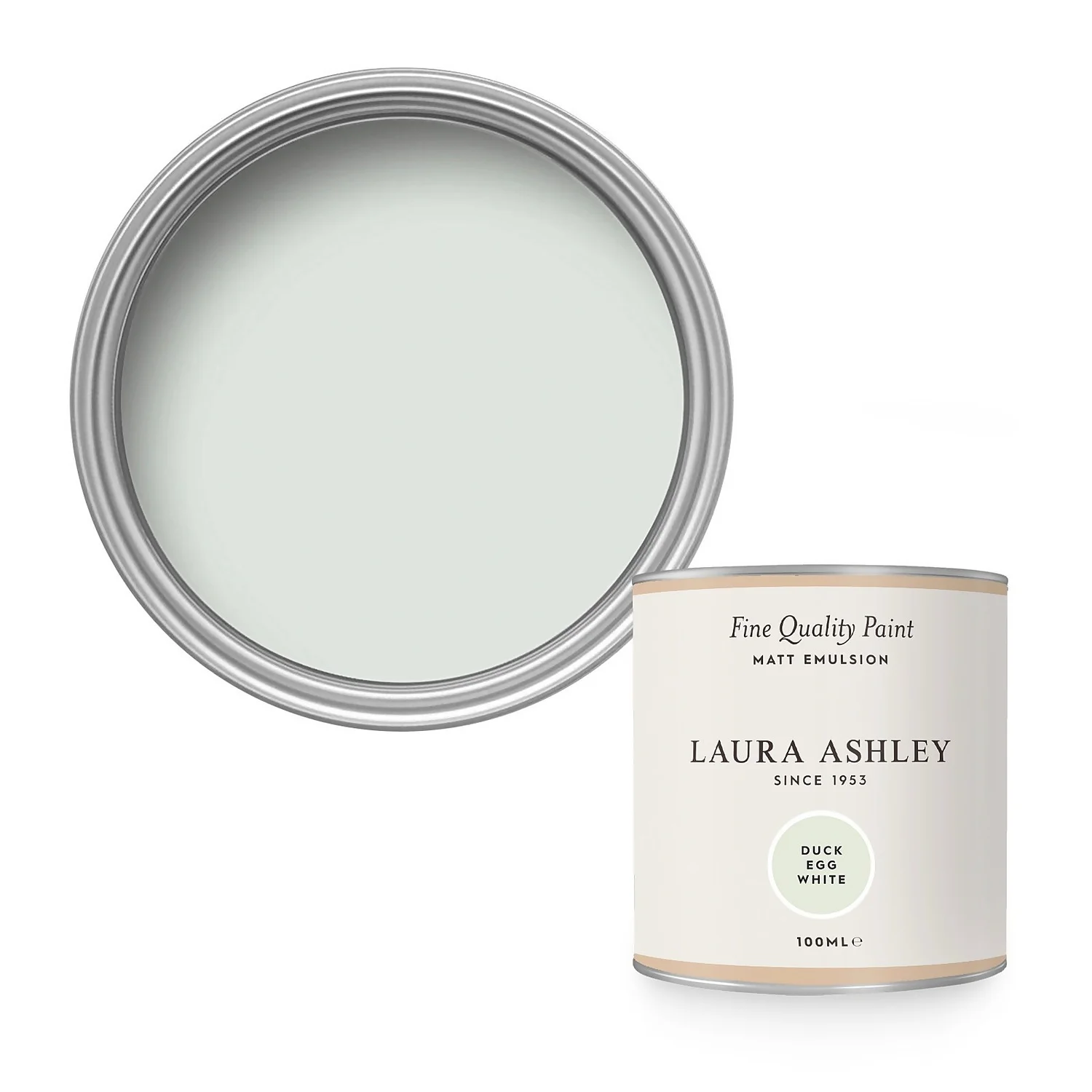Laura Ashley Matt Emulsion Paint Duck Egg White Tester 100ml 1 Laura Ashley Matt Emulsion Paint Duck Egg White Tester 100ml