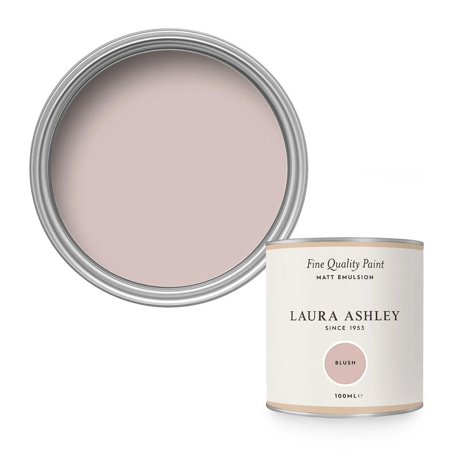 Laura Ashley Matt Emulsion Paint Blush - Tester 100ml 1 Laura Ashley Matt Emulsion Paint Blush - Tester 100ml