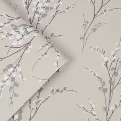 Laura Ashley Pussy Willow Natural Wallpaper -Laura Ashley Sales Store 13135800 2494871509244517