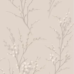Laura Ashley Pussy Willow Dove Grey Wallpaper