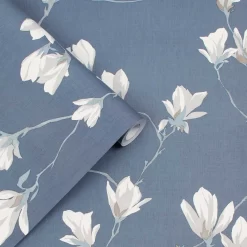 Laura Ashley Magnolia Grove Dusky Seaspray Wallpaper -Laura Ashley Sales Store 13135810 5754871508586656