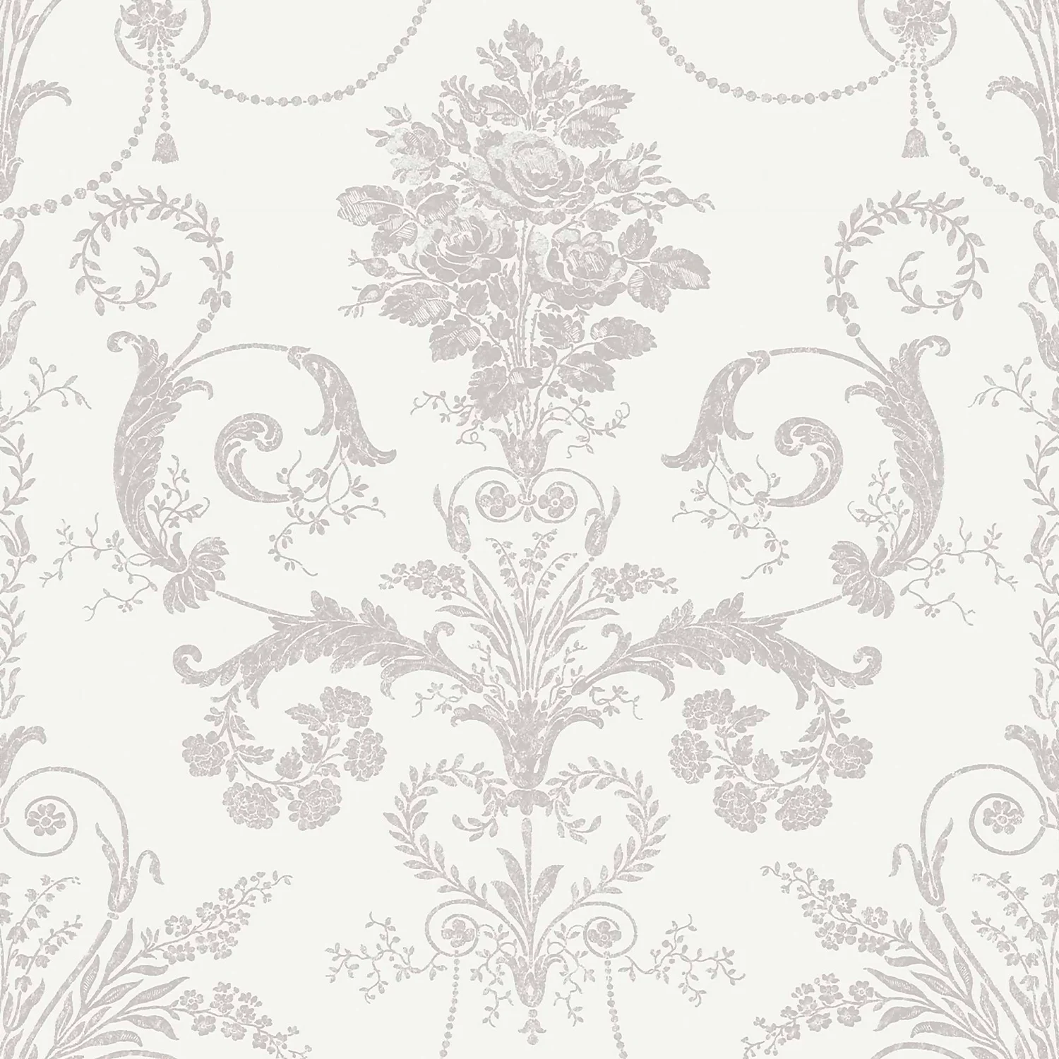 Laura Ashley Josette Dove Grey/White Wallpaper 1 Laura Ashley Josette Dove Grey/White Wallpaper