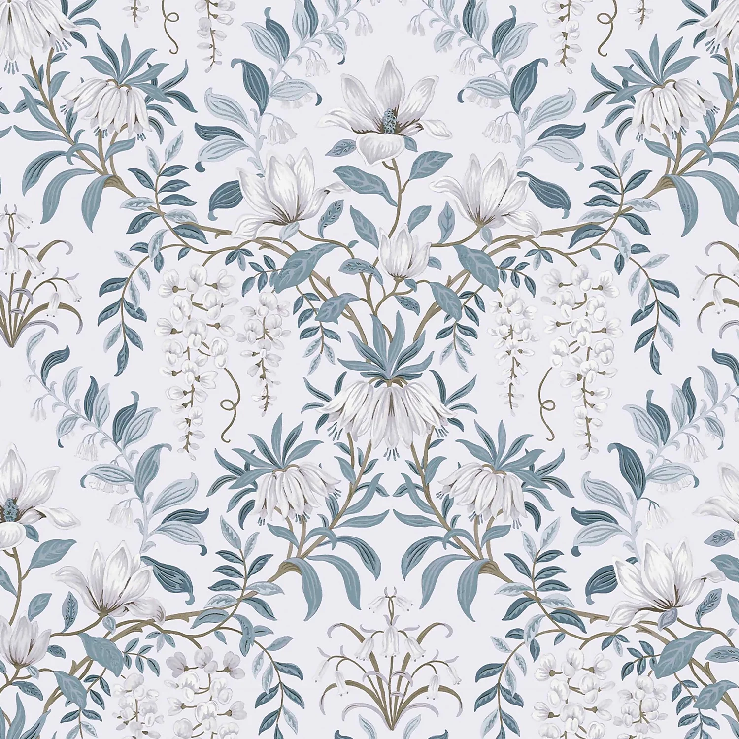 Laura Ashley Parterre Off White/Seaspray Wallpaper 1 Laura Ashley Parterre Off White/Seaspray Wallpaper