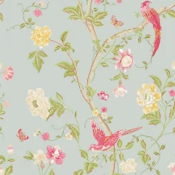 Laura Ashley Summer Palace Duck Egg Wallpaper