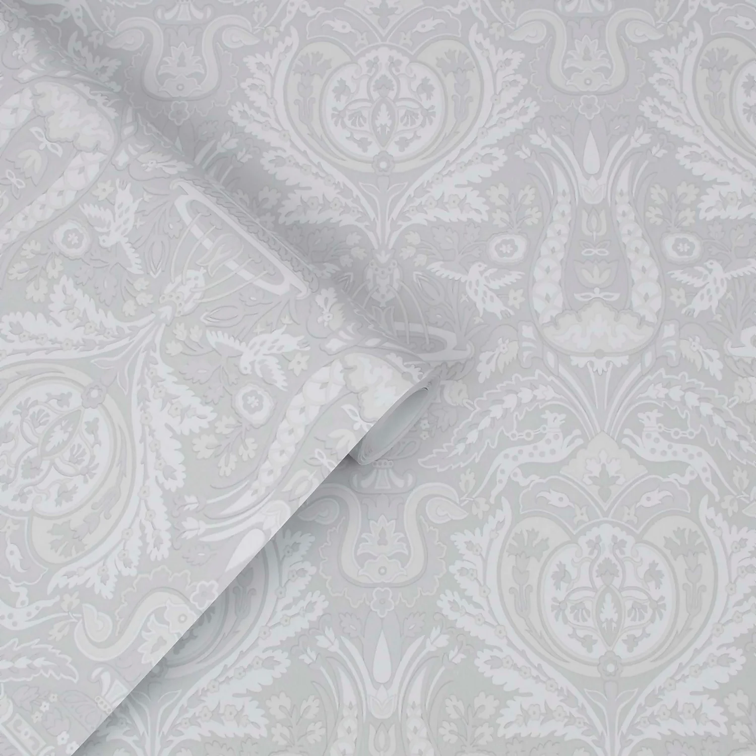Laura Ashley Heraldic Damask Slate Grey Wallpaper 3 Laura Ashley Heraldic Damask Slate Grey Wallpaper - Image 3