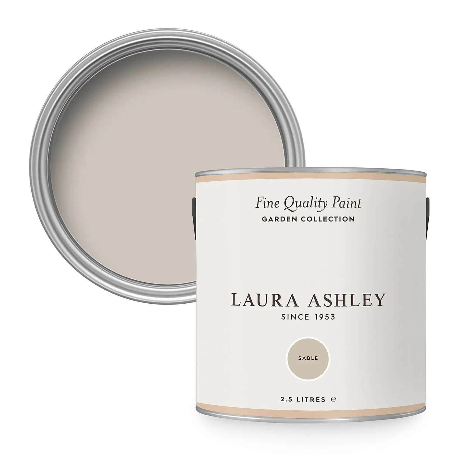 Laura Ashley Eggshell Garden Paint Sable - 2.5L 1 Laura Ashley Eggshell Garden Paint Sable - 2.5L