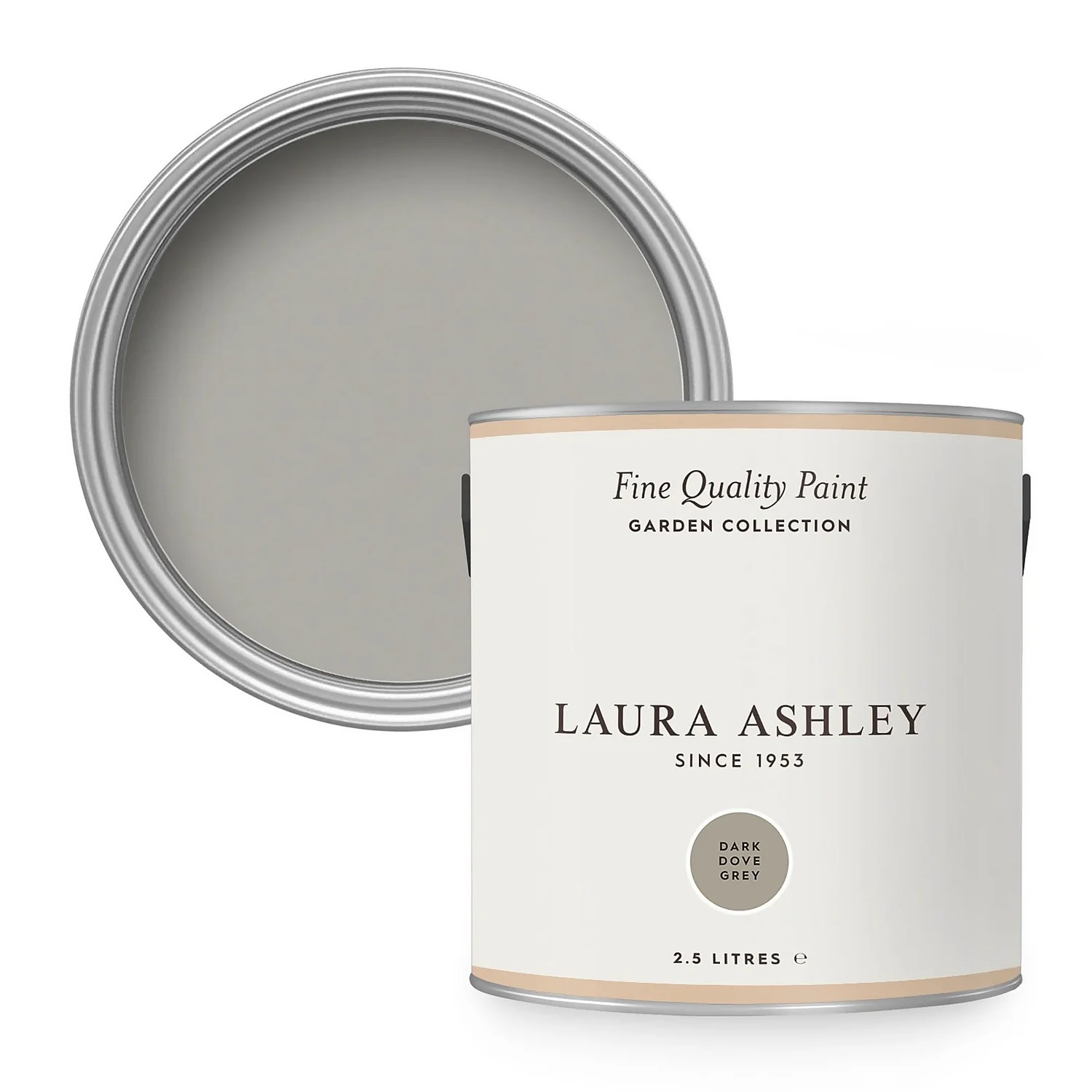 Laura Ashley Eggshell Garden Paint Dark Dove Grey - 2.5L 1 Laura Ashley Eggshell Garden Paint Dark Dove Grey - 2.5L