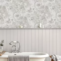 Laura Ashley A Birtle Dove Grey Floral Smooth Wallpaper 9 Laura Ashley A Birtle Dove Grey Floral Smooth Wallpaper -Laura Ashley Sales Store a birtle dove grey floral smooth wallpaper5011583514094 20i bq