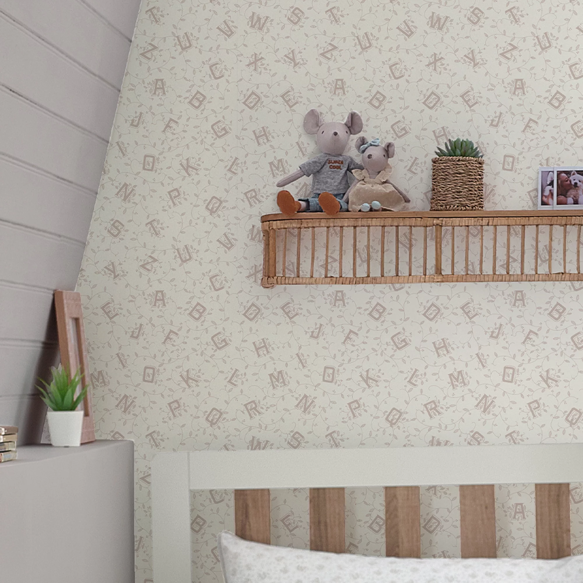 Laura Ashley Alphabet Grey Kids Smooth Wallpaper 6 Laura Ashley Alphabet Grey Kids Smooth Wallpaper - Image 6