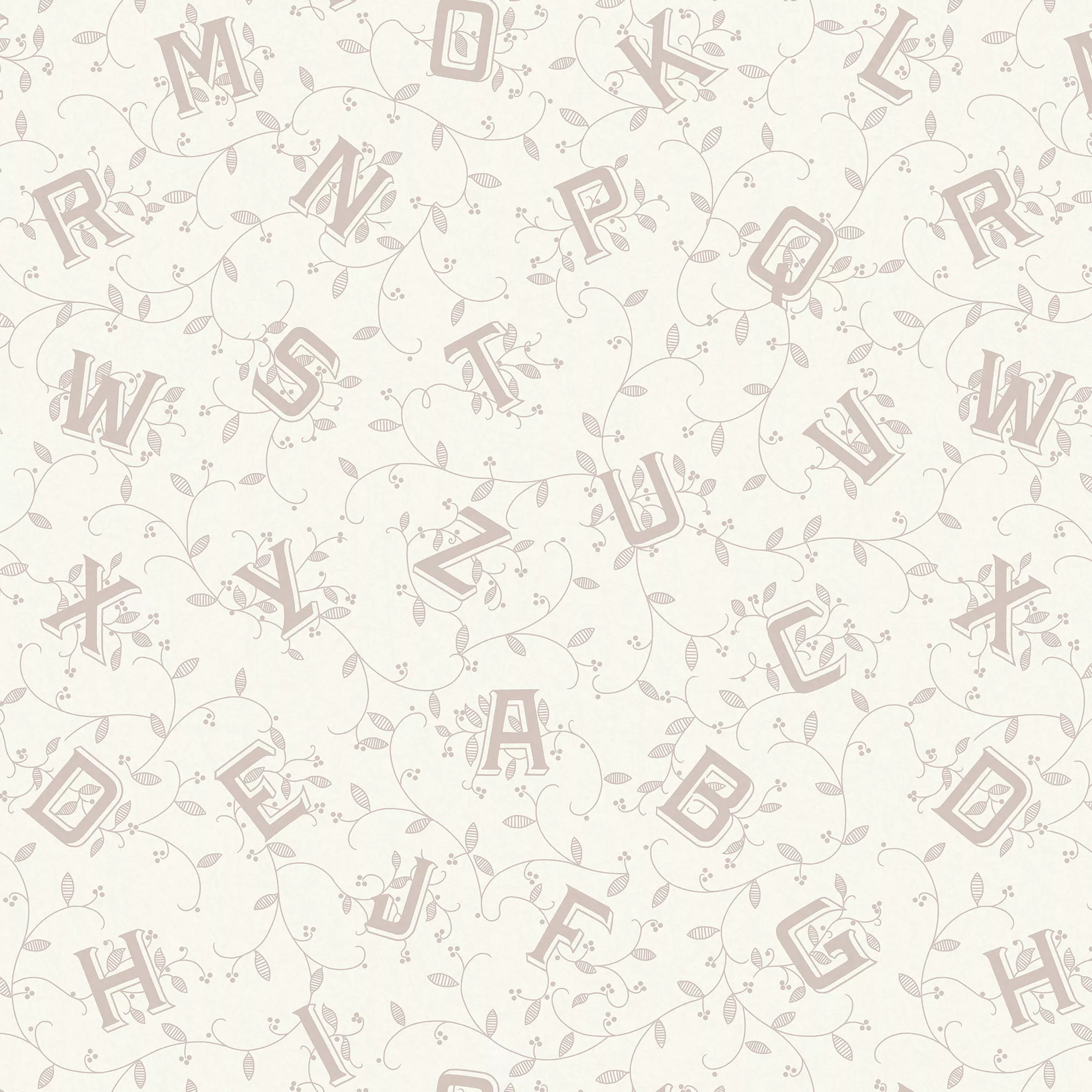 Laura Ashley Alphabet Grey Kids Smooth Wallpaper 2 Laura Ashley Alphabet Grey Kids Smooth Wallpaper - Image 2