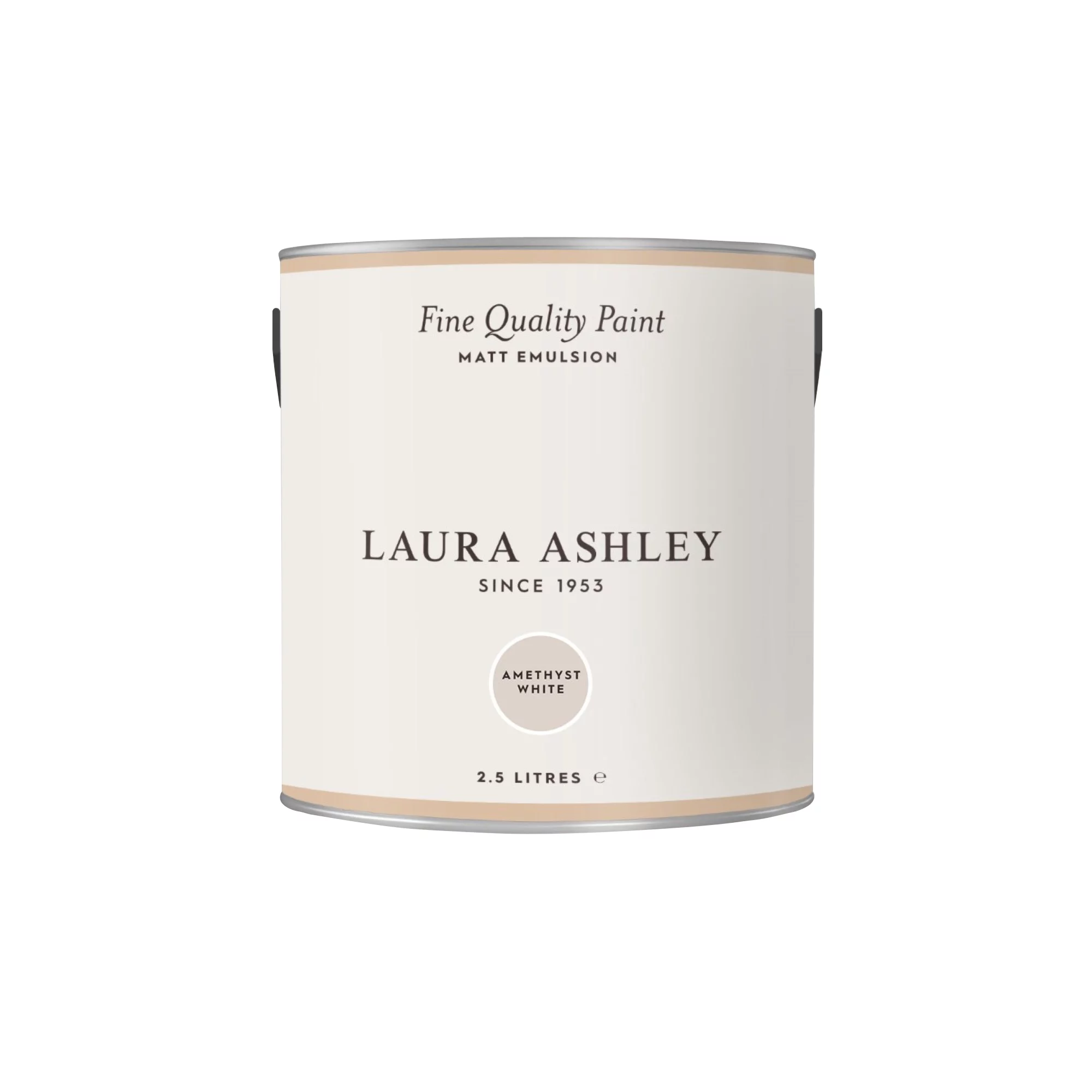 Laura Ashley Amethyst White Matt Emulsion Paint, 2.5L 4 Laura Ashley Amethyst White Matt Emulsion Paint, 2.5L - Image 4