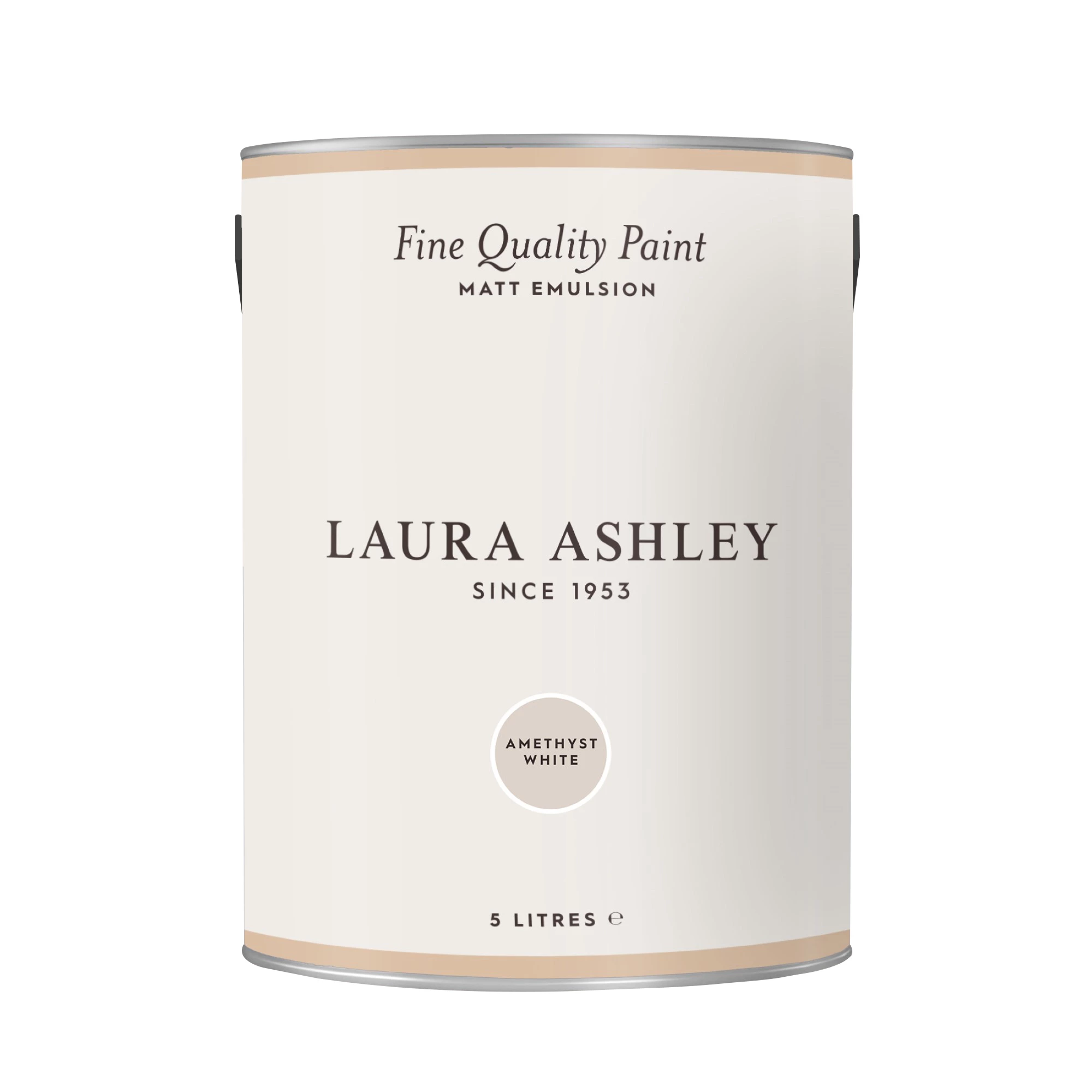 Laura Ashley Amethyst White Matt Emulsion Paint, 5L 2 Laura Ashley Amethyst White Matt Emulsion Paint, 5L - Image 2