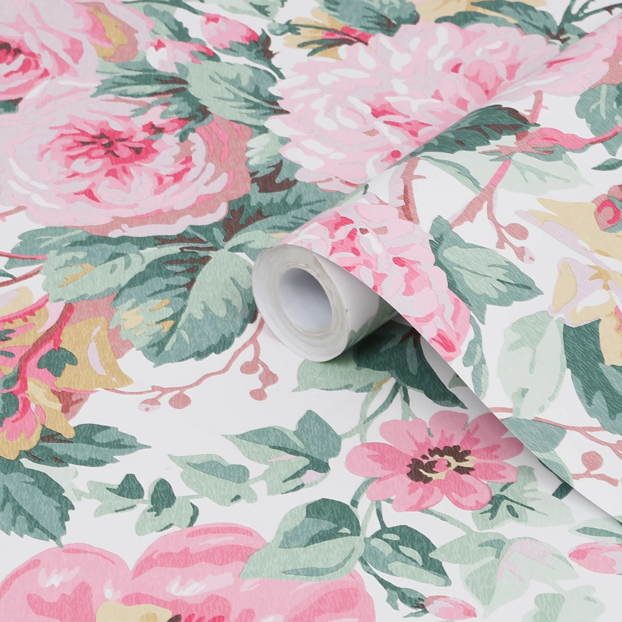 Laura Ashley Aveline Rose Pink Floral Smooth Wallpaper 1 Laura Ashley Aveline Rose Pink Floral Smooth Wallpaper