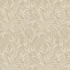 Laura Ashley Barley Neutral Leaf Smooth Wallpaper