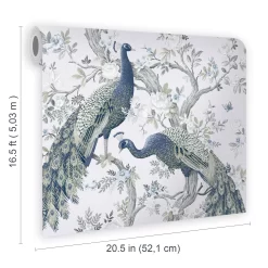 Laura Ashley Belvedere Midnight Peacock Smooth Wallpaper -Laura Ashley Sales Store laura ashley belvedere midnight peacock smooth wallpaper5011583468359 02t bq