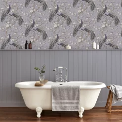 Laura Ashley Belvedere Purple Animal Smooth Wallpaper -Laura Ashley Sales Store laura ashley belvedere purple animal smooth wallpaper5011583492651 20i bq