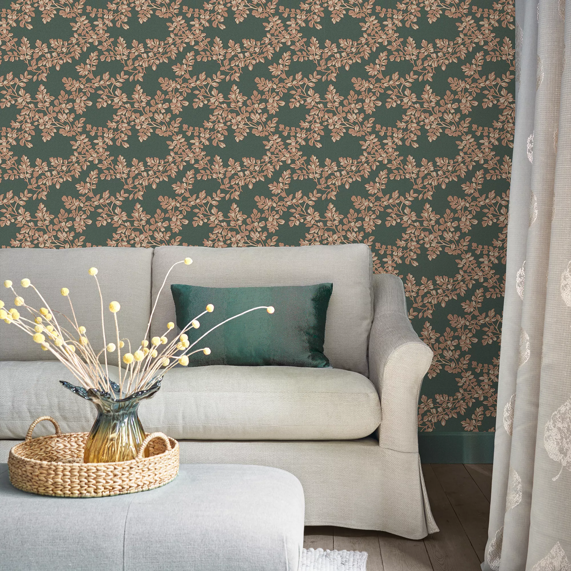 Laura Ashley Burnham Fern Trail Smooth Wallpaper 4 Laura Ashley Burnham Fern Trail Smooth Wallpaper - Image 4